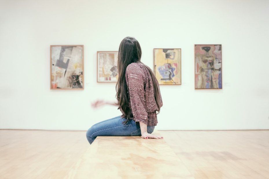 woman sitting on floor